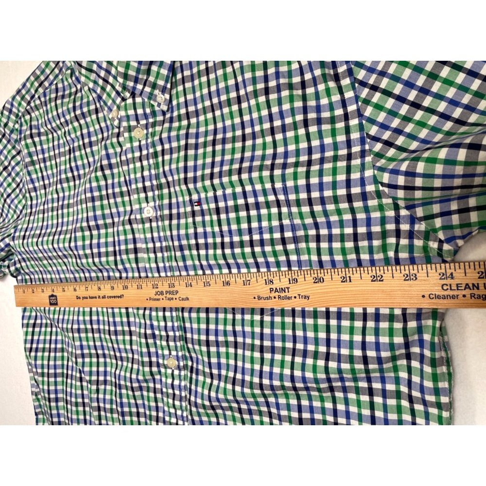 Tommy Hilfiger Men's Plaid Short Sleeve Button Down Shirt Size XL - Picture 6 of 7
